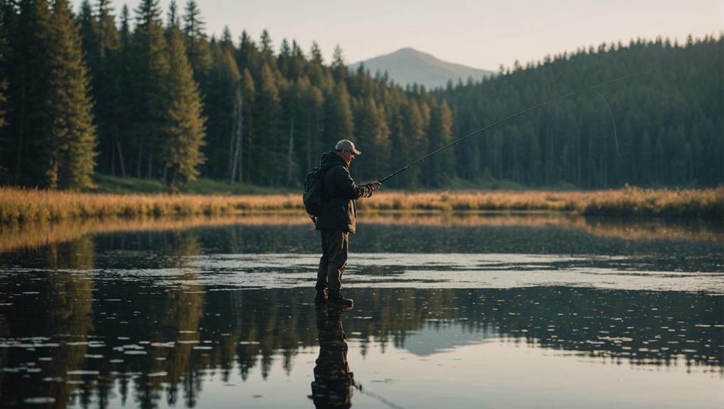 Angler casting with the Dobyns Champion XP Spinning Rod
