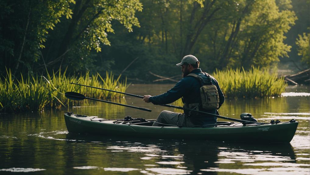 Man holding a large crappie caught in shallow water