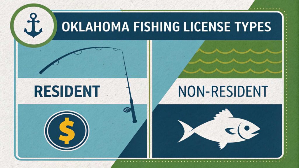 Smartphone displaying Oklahoma Department of Wildlife Conservation&rsquo;s fishing license purchase webpage.