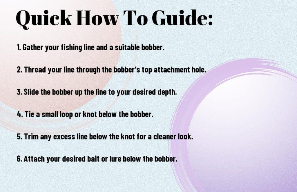 How to Add a Bobber to Your Fishing Line