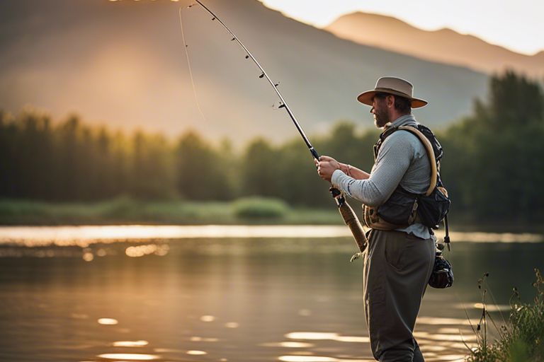 Angler using Sage XP rod
