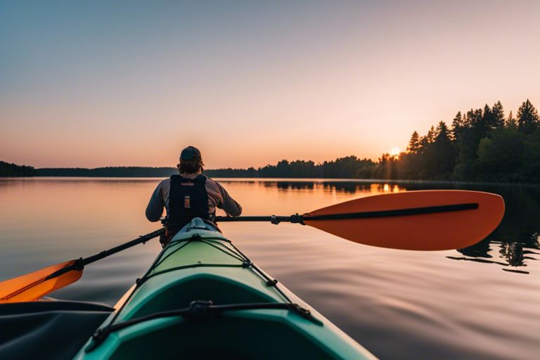 Kayak with high primary stability in calm waters
