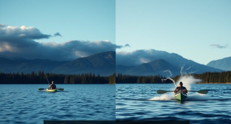 Ideal wind conditions for kayaking.