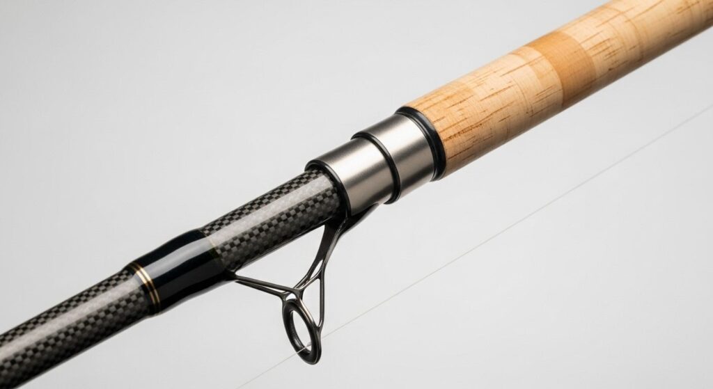 Diagram showing material placement in composite rod sections