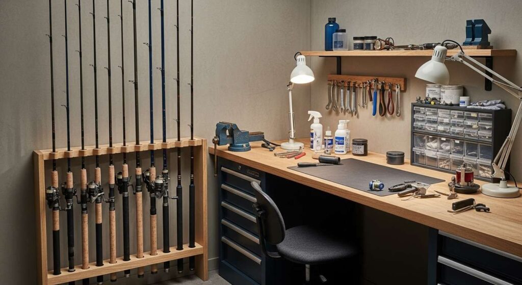 Proper fiberglass rod maintenance and storage setup