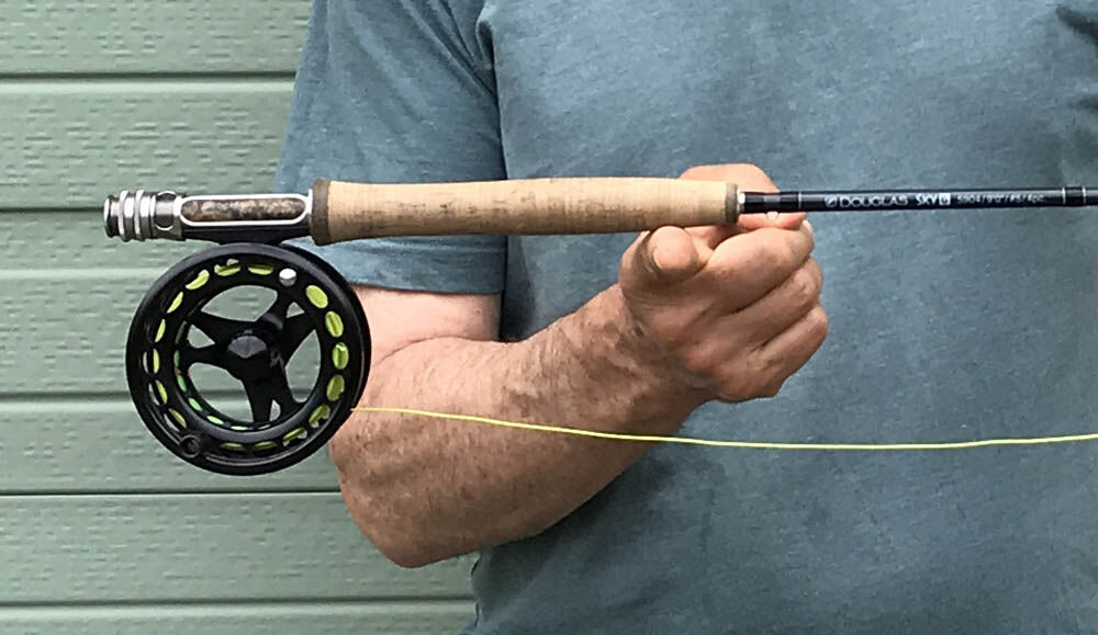 Fly rod and reel balance point demonstration