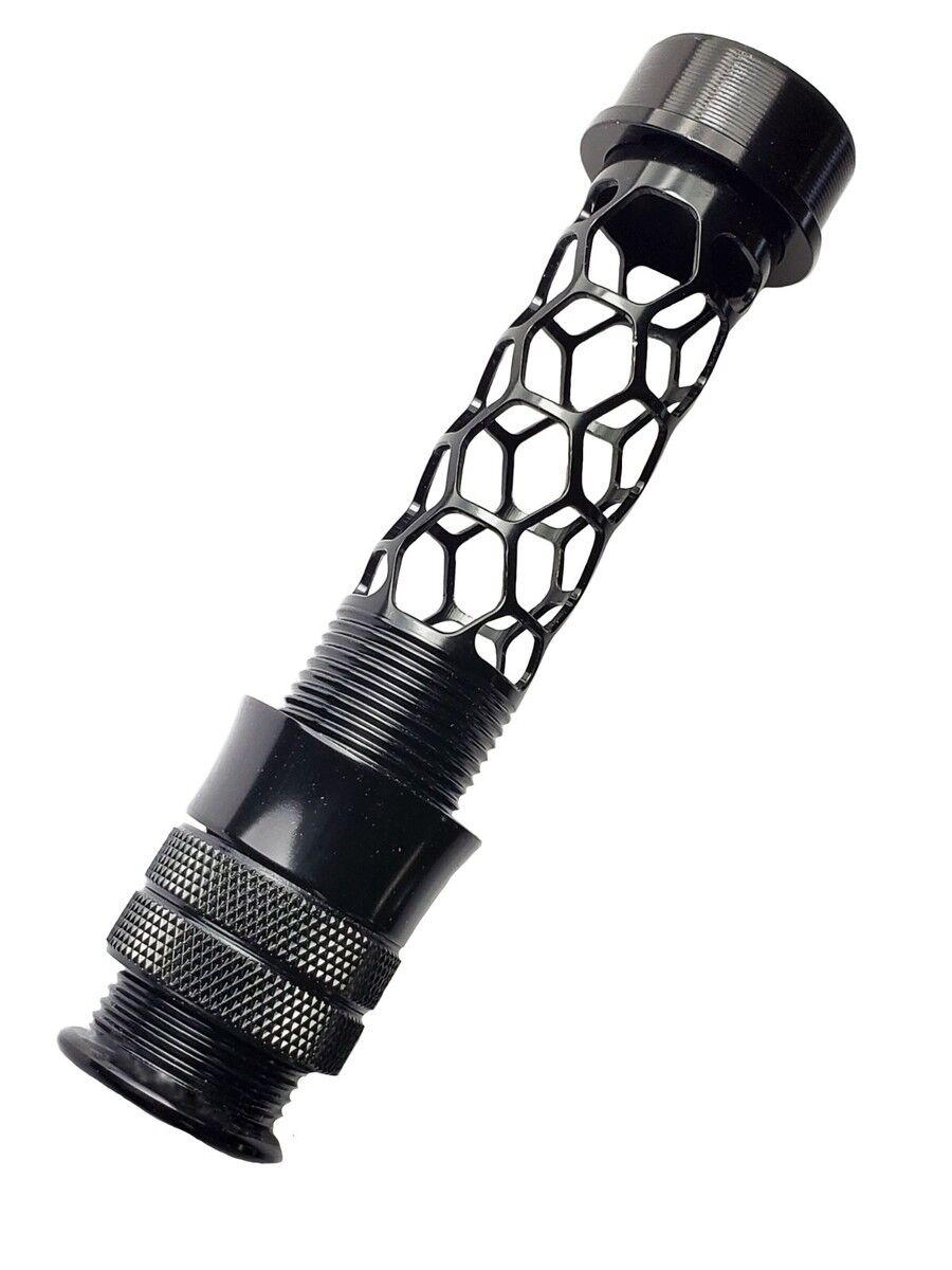 Anodized aluminum reel seat construction