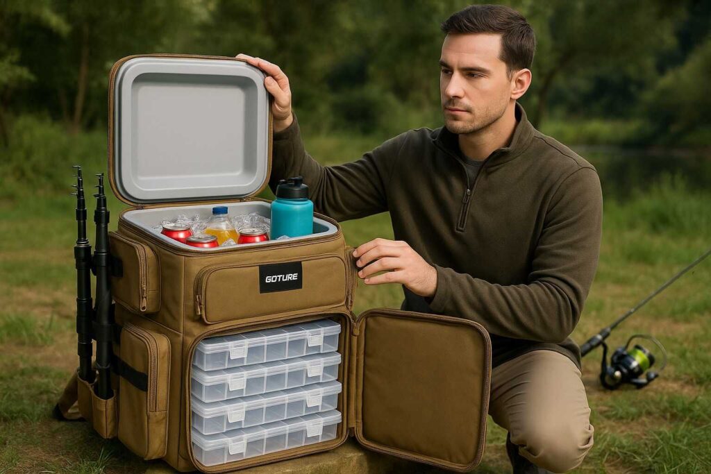 Baitium 40L fishing backpack durability test results after 7 months heavy use and saltwater exposure