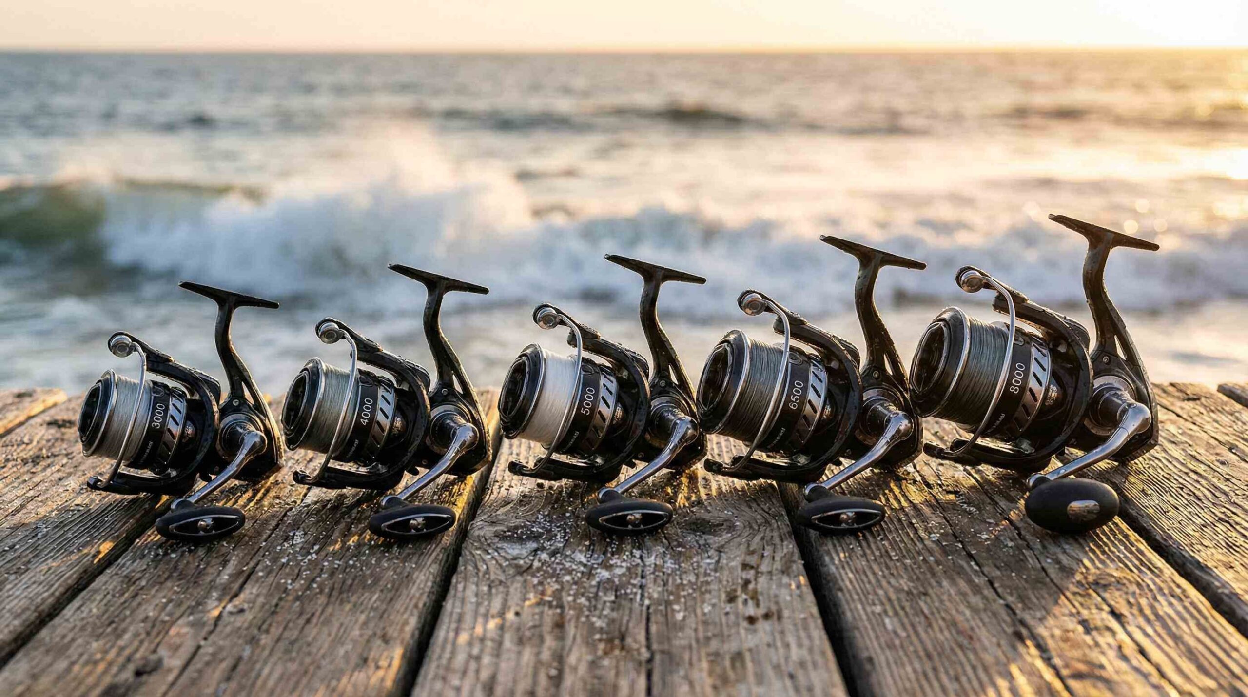 Best saltwater spinning reels tested for corrosion resistance and drag power displayed on dock